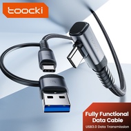 Toocki  2-In-1 USBC VR Link Cable For Quest 3 Headset VR USB3.2 Gen1 5Gbps 5m Charging Cable 90 Degr