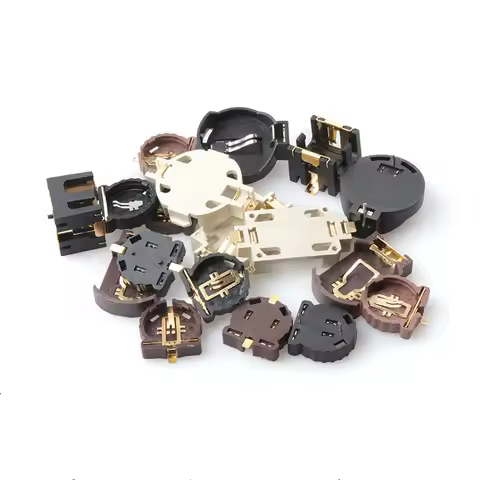 10PCS CR1220 CR1225 CR2025 CR2032 Button Battery Ibuw Socket Holder Battery Storage Box 2025 2032 Ba