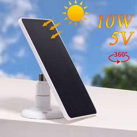 10W 5V Solar Panel Charging Waterproof Portable Solar Panel for Arlo Camera/Eufy Security Wireless D