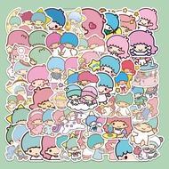 50 pcs Little Twin Stars Cute Cartoon Waterproof PVC Stickers