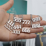 111 222 333 444 555 777 888 999 666 Devil Necklace Stainless