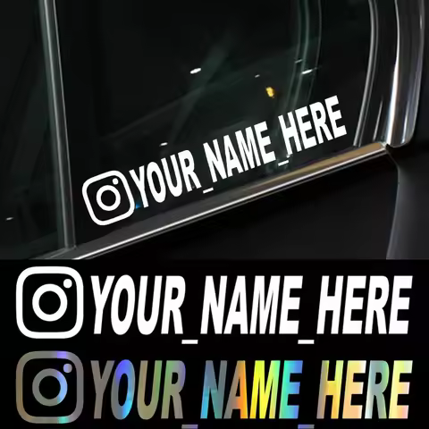 Car Sticker User Name Custom Personalized Instagram Vinyl Decals Motorcycle for Instagram FACEBOOK C