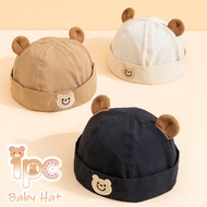 Cute Bear Kids 1Pc Set, 3D Ear Protection Docker Hat, Boys Girls Summer Travel Essential For 2-3 Yea