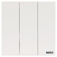 NERO VEGA TRIPLE HOTEL SWITCH 3 GANG 2 WAY/ 2-WAY MATTE WHITE/ WHITE Q3L1032-MW