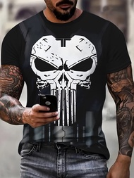 Marvel | MARVEL Mens Punisher Skull Graphic T-Shirt Comic Fans T Shirt