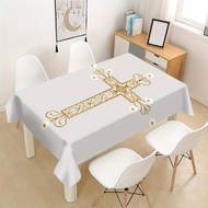 Church Altar Tablecloth Holy Week Christian Catholic Cross Design Tablecloth