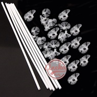 Per pack White Balloon Stem Balloon Handle/ White Balloon stick/ White latex Balloon stick/