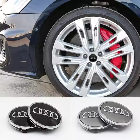 4pcs 69mm Car Wheel Center Cap Logo Hub Badge Rims Cover For Audi A1 A2 A3 A4 A5 A6 A7 A8 Q2 Q3 Q4 Q