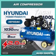 Agrishop HYUNDAI 2HP Air Compressor HD100AC 100L | Mesin Pemampat Udara 2HP