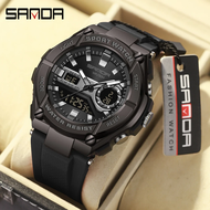 ศูนย์ไทย ส่งไว นาฬิกาข้อมือ Sanda 3196 นาฬิกาข้อมือผู้ชาย Sport Digital &amp; Analog Multiple Function Display