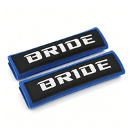 2pcs BRIDE JDM Embroidery Cotton Seat Belt Cover Shoulder Harness Strap Pads for Honda Car Seat Belt