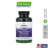 Viên uống hỗ trợ sức khỏe cơ bắp và xương khớp Swanson Triple Magnesium Complex 400mg 100 Viên