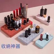 口紅收納盒唇膏收納架子眉筆多格展示架化妝品梳妝檯指甲油整理神器硅膠收納板化妝掃化妝刷晾曬架