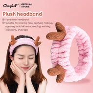 CkeyiN Wash face leak-proof hair band shampoo headband, water-absorbing hair band, plush wristband C