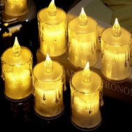 Transparent LED Candle Tear Lamp - Flameless Electronic Candle Lamp - Romantic Valentine Wedding Par