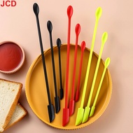 Three-piece Set Double-headed Small Long Shave Cooking Spatula Mini Spatula Jam Scraping Spoon Small Pointed Scraper Silicone ﻿