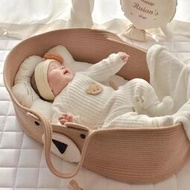 韓國嬰兒手提籃移動外出可攜式新生兒車載睡籃搖籃寶寶睡床跨