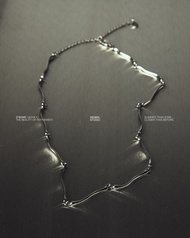 gemin. | (ทองพร้อมส่ง / เงินส่ง 10-12 พ.ค.) g BONE (BONE ll) necklace สร้อยกระดูก (ปรับได้ 3 ระดับ)