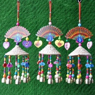Painted Peacock Straw Hat 8 Bells Crafts Home Accessories Yunnan Wind Chimes Home Accessories
