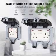Retouch / Imitos Weatherproof Cover / Waterproof Cover IP66 With 13A Socket Neon Wall Switch Single/
