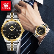 OLEVS jam tangan pria dewasa 2023 terbaru import original asli anti air berlian jam tangan pria elegan mewah rolex
