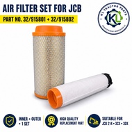 Air Filter Set 32/915801 32/915802 Inner Outer for JCB 214 3CX 3DX OEM Product