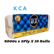KCA Bathroom Tissue Toilet Roll (8,000 Ply x 10 Rolls)