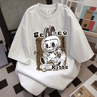 S-5XL LABUBU Pattern shirt for woman Short sleeve t-shirt 100% cotton COD