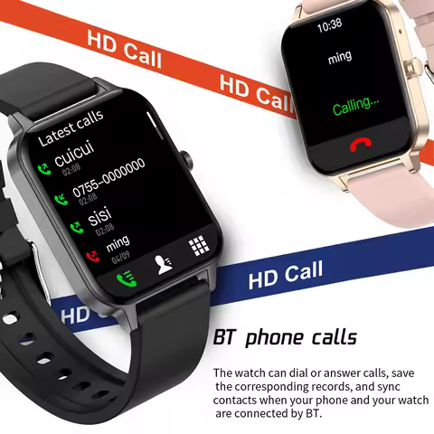 IP68 Waterproof 1.69inch Smart Watch Men Women Support Phone Call Body Temperature Bluetooth Music S