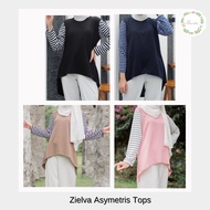 Zielva Asymetris Tops - Baju Wanita Murah Fashion Muslim