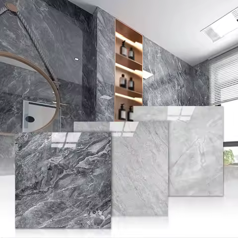 10pcs PVC Imitation Marble Floor Stickers Self-adhesive Wall Stickers Waterproof Bathroom Living roo