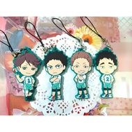 ► READY STOCKS ◄ Anime Keychain Haikyuu Aoba Johsai Rubber Strap Seijoh Oikawa