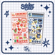 Kawaii Deco Glitter Sticker Sheet Glitter Vinyl Sticker Sheet Cute Decorative Sticker/