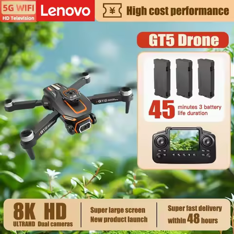 Lenovo GT5 Mini Drone Professional 4K Dual Camera 5G WIFI FPV Brushless Motor Avoidance Foldable Qua