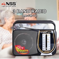 Electric Radio Speaker FM/AM/SW 4band radio AC power and Battery Power 150W Extrabass Sounds NS-2013