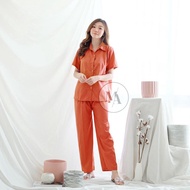 Daily Set Rayon Polos- Homey Set Fit Xl Pajama Set Rayon Piyama