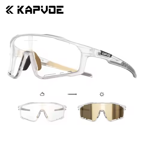Kapvoe Photochromic Sunglasses for Men Cycling Glasses MTB Women Sport Speed Mountain Bike Bicycle C