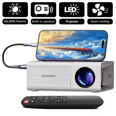 2026 upgraded mini Projector, portable video projector, home theater projector, supports 4K HD resol