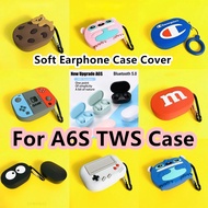 【imamura】For A6S TWS Case Cartoon Chocolate Beans for A6S TWS Casing Soft Earphone Case Cover
