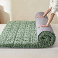 🔥🔥Winter warm mattress Thicker 3-4cm Tatami Matress Tilam Single Queen /King Size Lamb Cashmere Plush warm pad Bed Soild Topper Protector Bedding