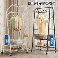 落地式可移動衣帽架【標準款|60*47*172cm】簡易掛衣架帽子包包收納架 活動式晾曬架 客廳臥室晾衫架置物架【不包安裝】黑色 - HG8598-B
