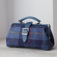 【羊毛拼皮醫生包】Harris Tweed 暖到心坎秋冬女士包包手提包