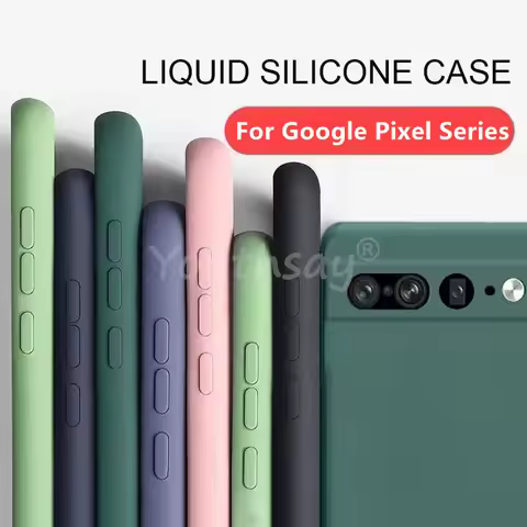 For Google Pixel 7 Pro Case Google Pixel 7 6 8 Pro 8A 7A 6A Cover Fundas Coque Soft Original Liquid 
