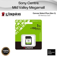 Kingston Canvas Select Plus SD memory card GEN 3 (SDS3/1TB) | For Full HD 1080p video cameras