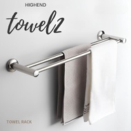 EURO Bathroom Double Towel Bar Bath Towel Rack/ Penyangkut Tuala Bathroom Accessories