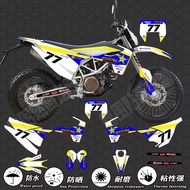 ที่กําหนดเอง Husqvarna 701 SUPERMOTO ENDURO รถจักรยานยนต์ Decal สติกเกอร์ Bright Mask Design ทนทานอุ