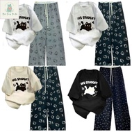 Cat Pants Set + STUDEN Robot Cat T-shirt Mix-