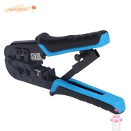 EUCALYTUSMY Modular Crimping Tool, Built-in Wire Cutter and Stripper 6 in 1 RJ45 Crimp Tool, All-in-