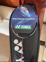 【全新】YONEX尤尼克斯  天斧 AX100 ZZ 全碳素羽毛球拍 刚性 吸震 稳定强攻古紅色