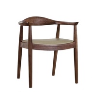 黑胡桃木椅北歐實木餐椅靠背扶手椅咖啡休閑椅書桌椅肯尼迪總統椅